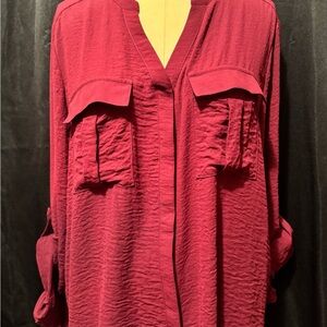 Women's Burgundy Blouse